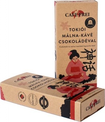 Kávékapszula, Nespresso® kompatibilis, 9 db, CAFE FREI "Tokiói csokoládés málna"